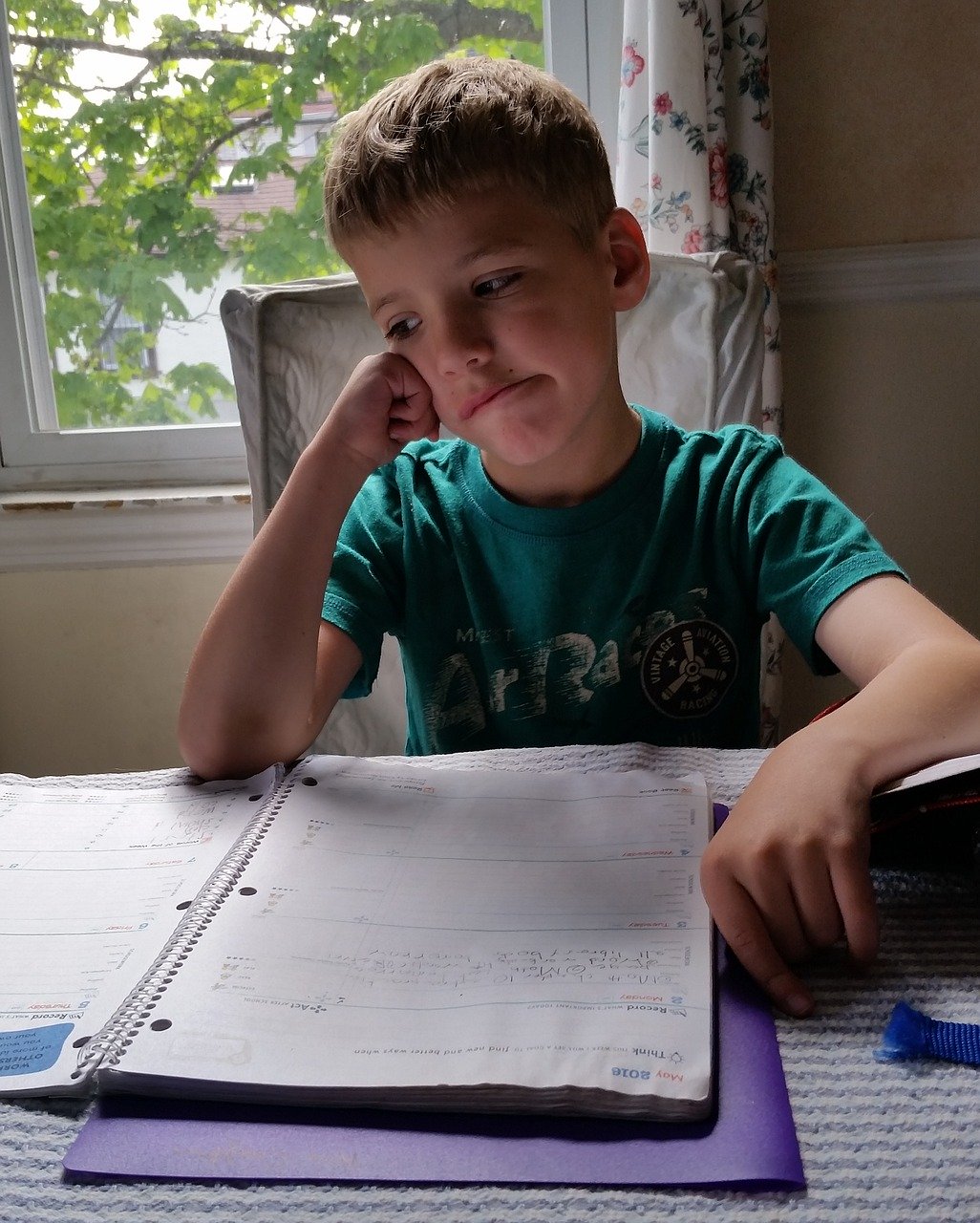 Image of child doing homework to represent pandemic schooling tips from Butterfly Beginnings Counseling and Play Therapy in Davenport, Iowa