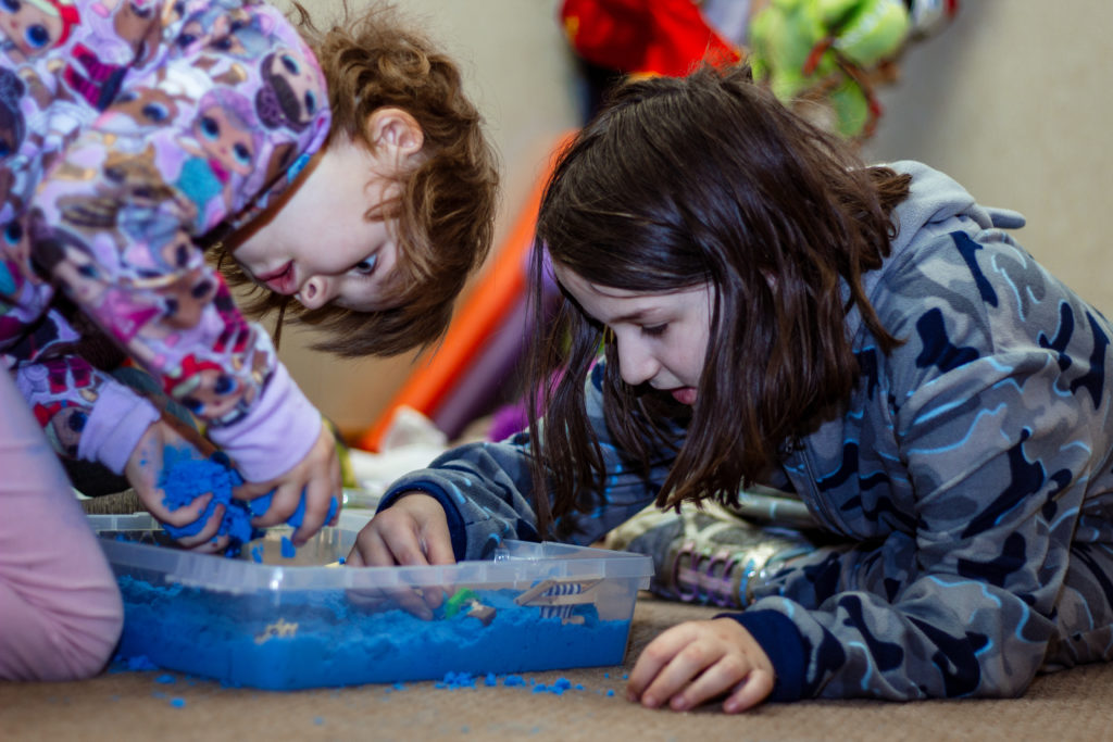 Butterfly Beginnings Play Therapy in Davenport, Iowa Kim Feeney Guides Children Through Play Together with SandTray